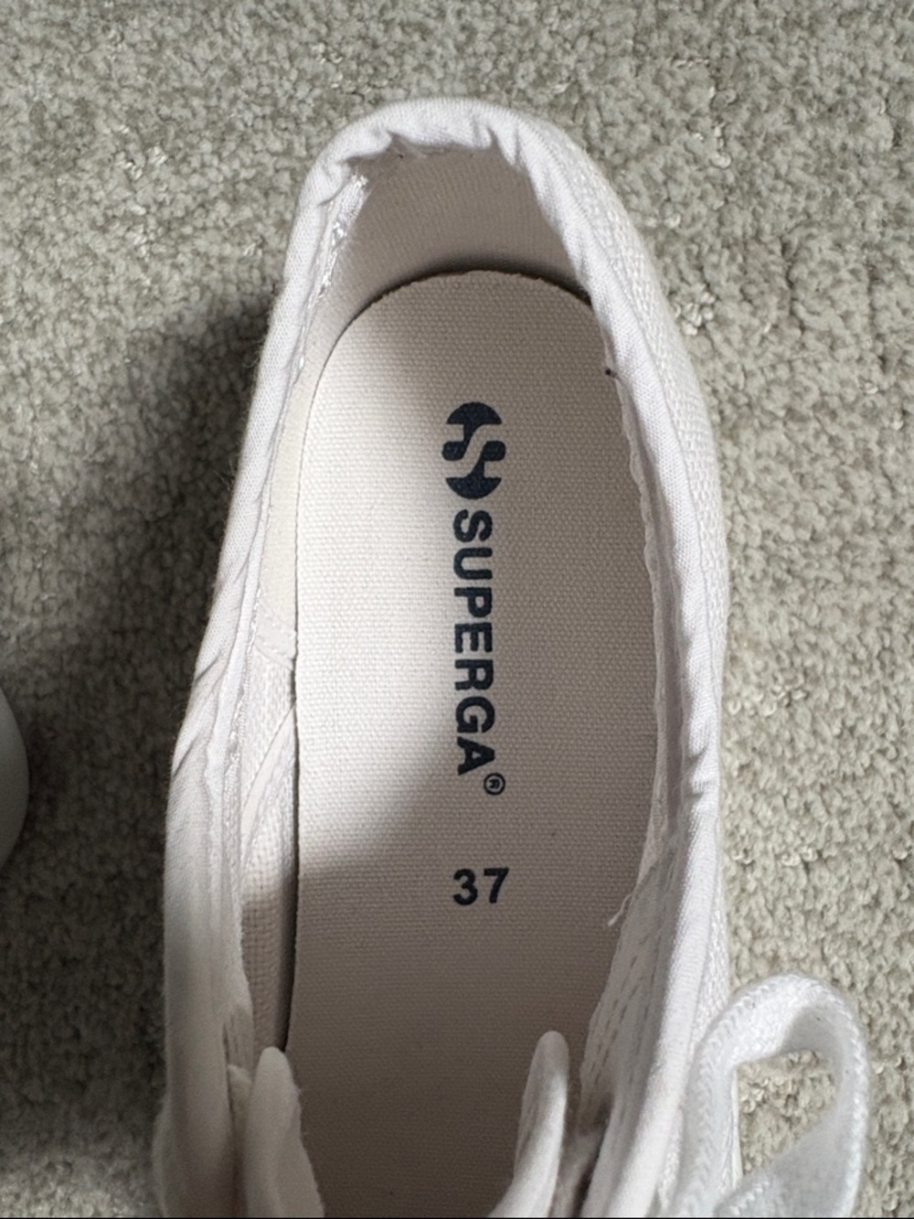 Superga White Low-Top 2740 Platform Canvas Sneaker Size 37 - Picture 10 of 11